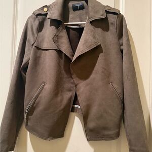 Green Faux Suede Jacket